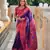 Violet silk blend Saree With Paithani Weaved Pallu And Blouse