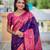 Violet silk blend Saree With Paithani Weaved Pallu And Blouse