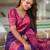 Violet silk blend Saree With Paithani Weaved Pallu And Blouse