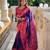 Violet silk blend Saree With Paithani Weaved Pallu And Blouse