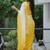 dark to light shaded yellow faux georgette embroidered indian wedding saree
