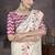 off-white crush georgette embroidered indian wedding saree