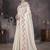 off-white crush georgette embroidered indian wedding saree