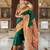 Green silk blend Saree With Paithani Weaved Pallu And Blouse