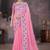 pink crush georgette embroidered saree