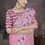 pink crush georgette embroidered saree