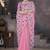 pink crush georgette embroidered saree