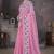 pink crush georgette embroidered saree