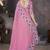 pink crush georgette embroidered saree