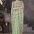 green crush georgette embroidered indian bollywood saree