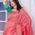 pink rama green banarasi silk blend embroidered indian wedding saree