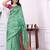 rama green pink banarasi silk blend embroidered festival saree