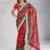 Appealing red georgette embroidered indian party wear saree