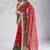 Appealing red georgette embroidered indian party wear saree