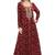 Floral printed A-line Jalabiya with Golden and multicolor threadwork 