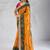 Engaging haldi yellow georgette embroidered indian designer saree