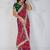 maroon georgette embroidered indian bollywood saree
