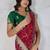 maroon georgette embroidered indian bollywood saree