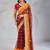 Alluring brown georgette embroidered india traditional saree
