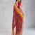 brown georgette embroidered india traditional saree
