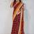 brown georgette embroidered india traditional saree
