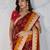 brown georgette embroidered india traditional saree