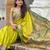 Parrot Green silk blend Saree With Paithani Weaved Pallu And Blouse