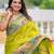 Parrot Green silk blend Saree With Paithani Weaved Pallu And Blouse