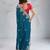 blue star georgette silk blend embroidered indian wedding saree