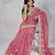 pink star georgette silk blend embroidered indian party wear saree