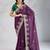 purple star georgette silk blend embroidered saree
