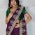 purple star georgette silk blend embroidered saree