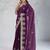 purple star georgette silk blend embroidered saree