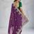 purple star georgette silk blend embroidered saree