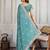 sky-blue georgette embroidered indian wedding saree