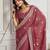 Dreamy onian pink georgette embroidered indian designer saree