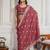 Dreamy onian pink georgette embroidered indian designer saree