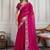 Gorgeous pink georgette embroidered indian designer saree