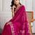 Gorgeous pink georgette embroidered indian designer saree
