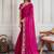 Gorgeous pink georgette embroidered indian designer saree