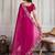 Gorgeous pink georgette embroidered indian designer saree