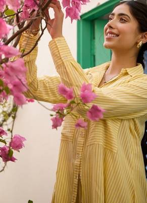Yellow cotton printed   Co-ord set 2