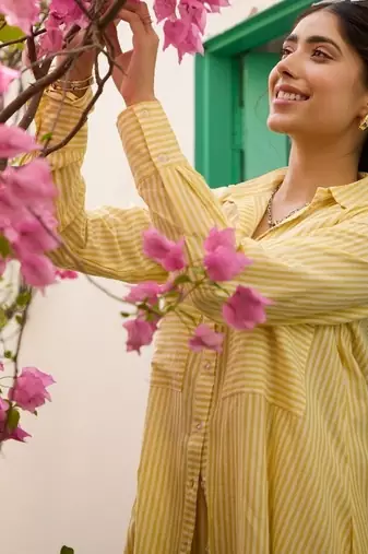 Yellow cotton printed   Co-ord set
