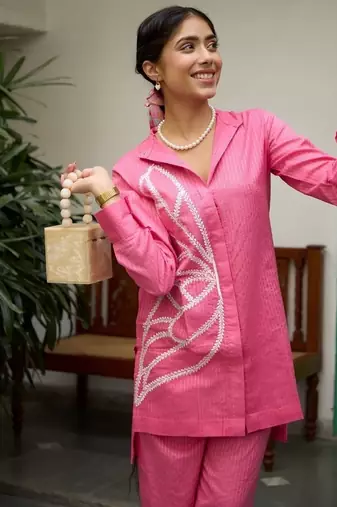 Pink lawn printed   Co-ord set