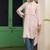 Baby-pink cotton printed kurta-sets