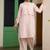 Baby-pink cotton printed kurta-sets