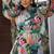 Green cotton printed Dress