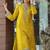 Yellow lawn printed kurta-sets