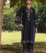 Black lawn printed kurta-sets