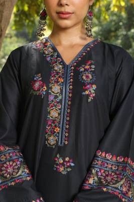 Black lawn printed kurta-sets 3